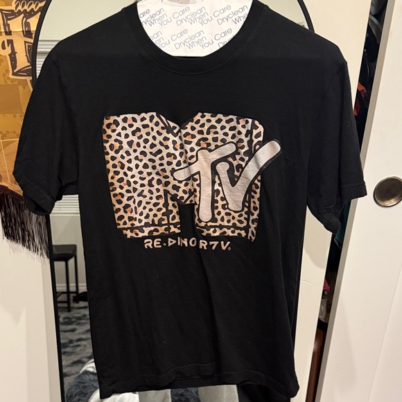 Tops - Leopard Print MTV Tee